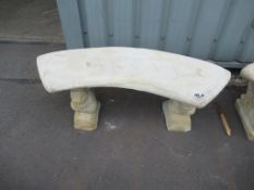 A squirrel bench with smooth seat