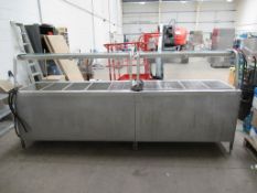 A large stainless steel servery