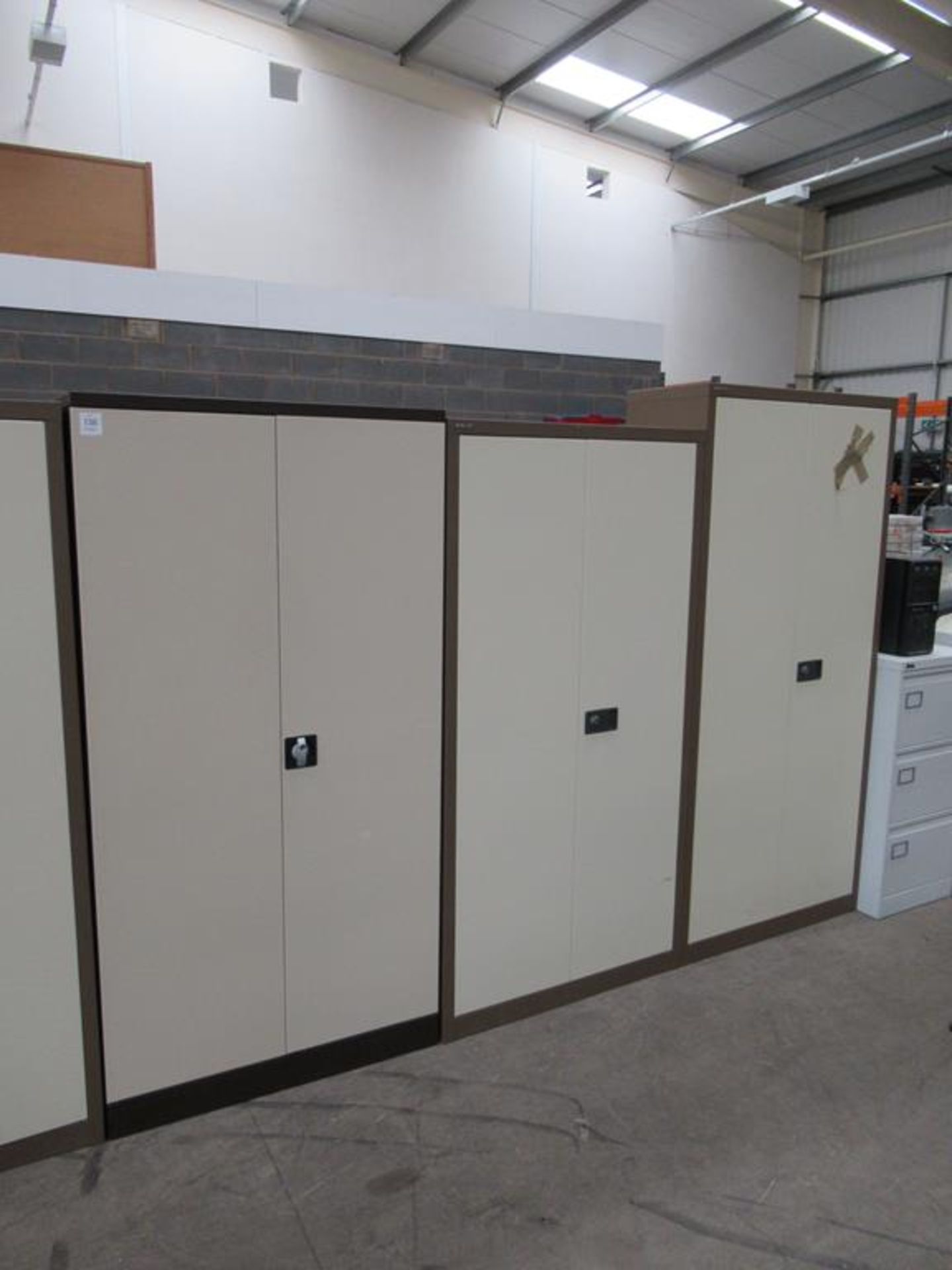 3 x metal office cabinets