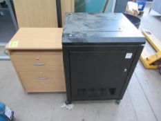 Server storage unit with filing cabinet