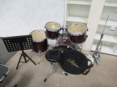 Yamaha second hand four drum set with stand and stool etc.