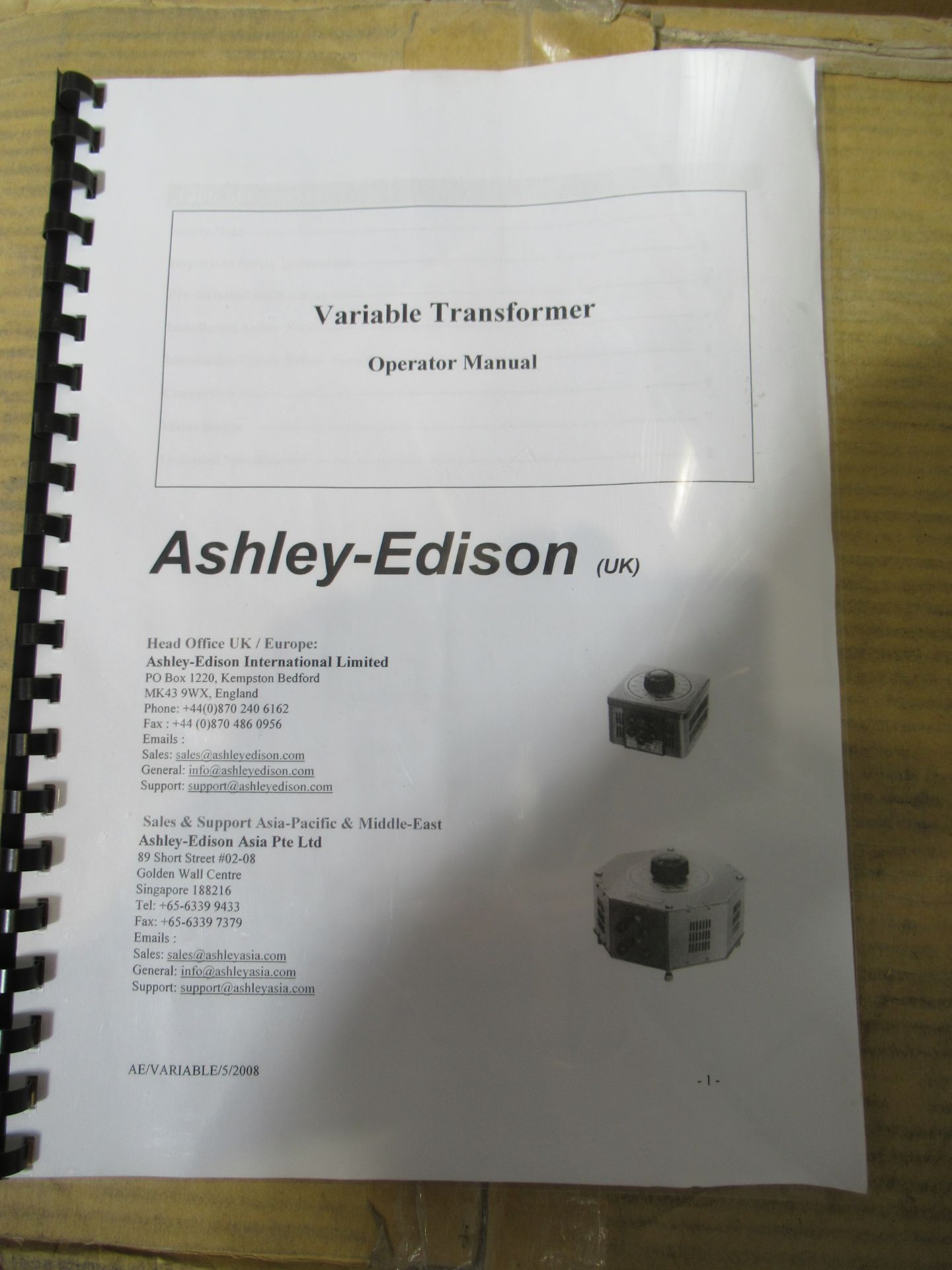 Ashley Roberts AE-225-HB-X230/320 Variable Transformer Serial Number R15192 (Box Unused) - Image 4 of 4