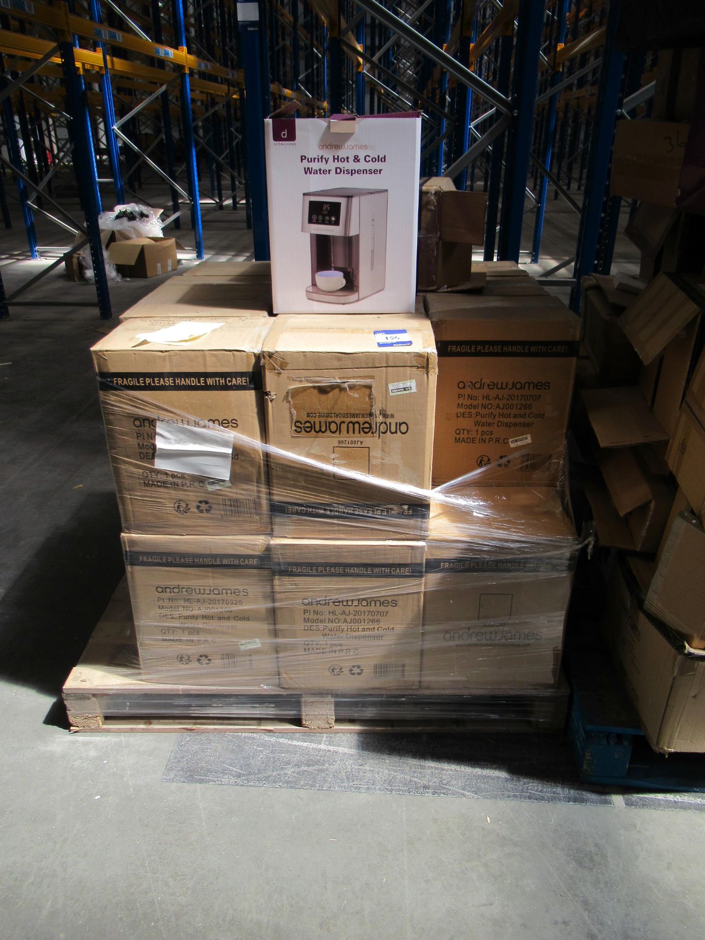 Quantity of Customer Returns to Pallet, items not tested. This lot may include both working and