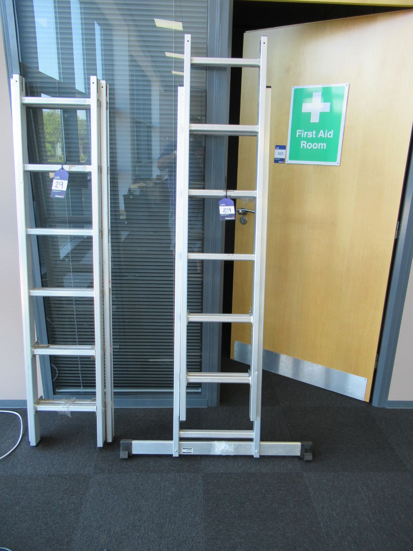 2 x 2 Piece 12 Rung Aluminium Ladders