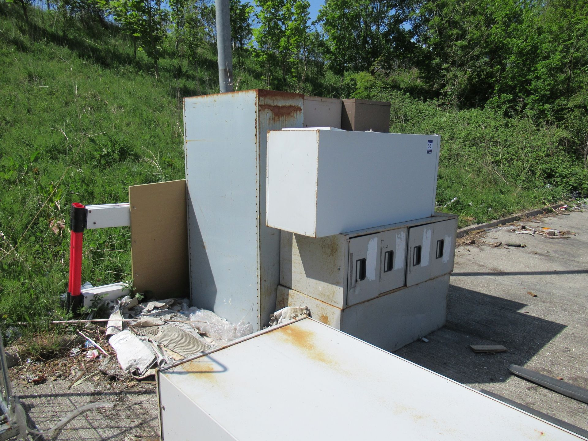 Various Scrap Cabinets, Trolleys etc. in Yard - Image 4 of 5