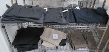 Quantity of mens suit trousers