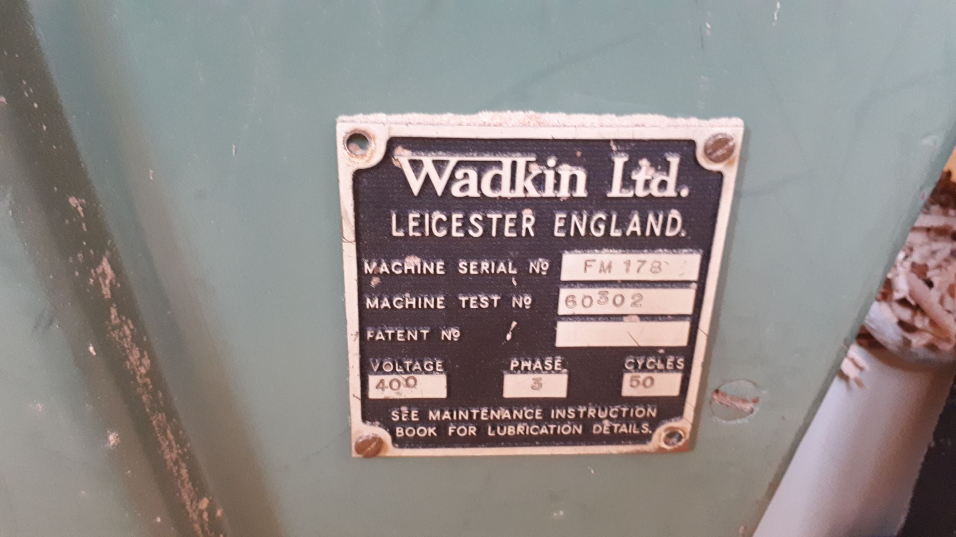 Wadkin Bursgreen FM178 28” planer / thicknesser, serial number FM178 *Please note, the machine is - Image 4 of 5