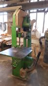 Wadkin Bursgreen DRA758 bandsaw *Please note, the machine is hard wired and it is the purchasers