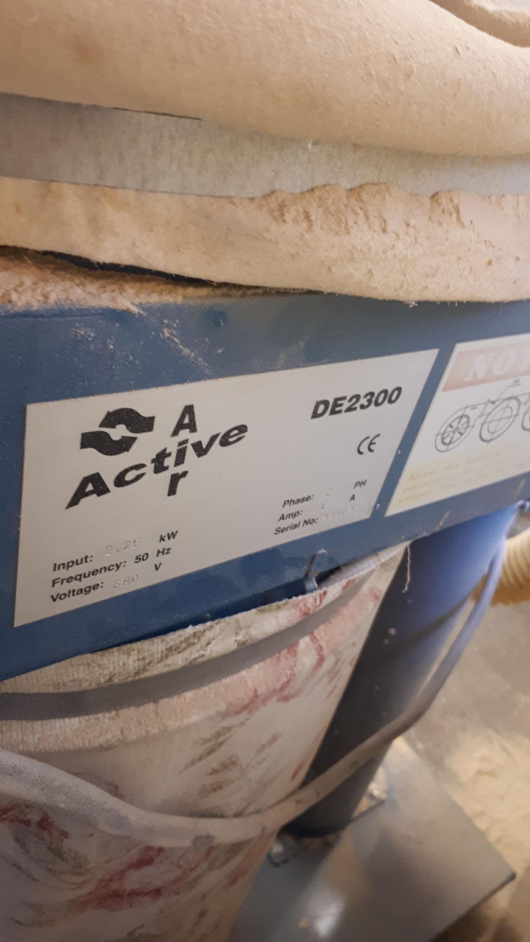 Active Air DE2300 mobile dust extractor *Please note, the machine is hard wired and it is the - Image 2 of 2