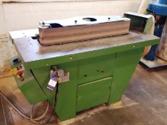 Samso Unilev 15 belt sander, approx. 57” x 19” bed *Please note, the machine is hard wired and it is