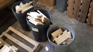 3 x Bins of birch wood off-cuts