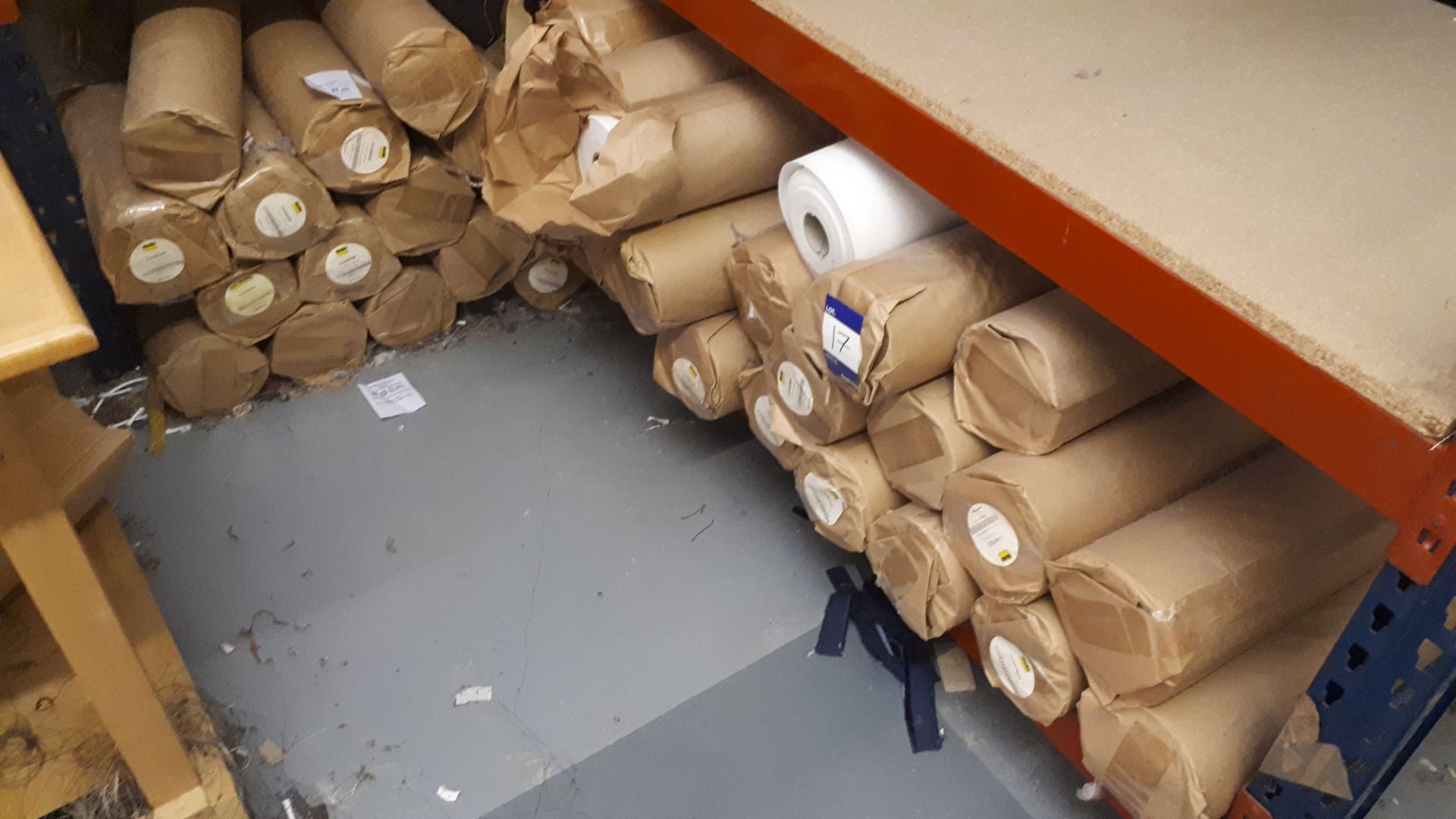 Approximately 30 x rolls of Vlieseline interlining, to racking