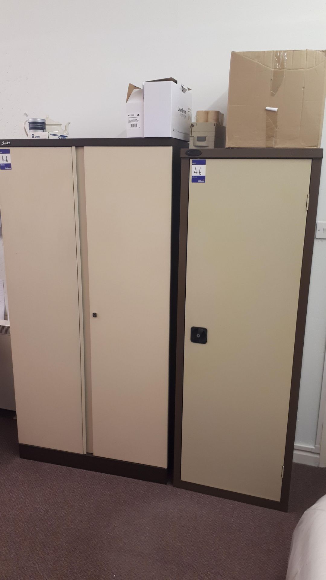 Silverline double door cabinet, and single door metal cabinet