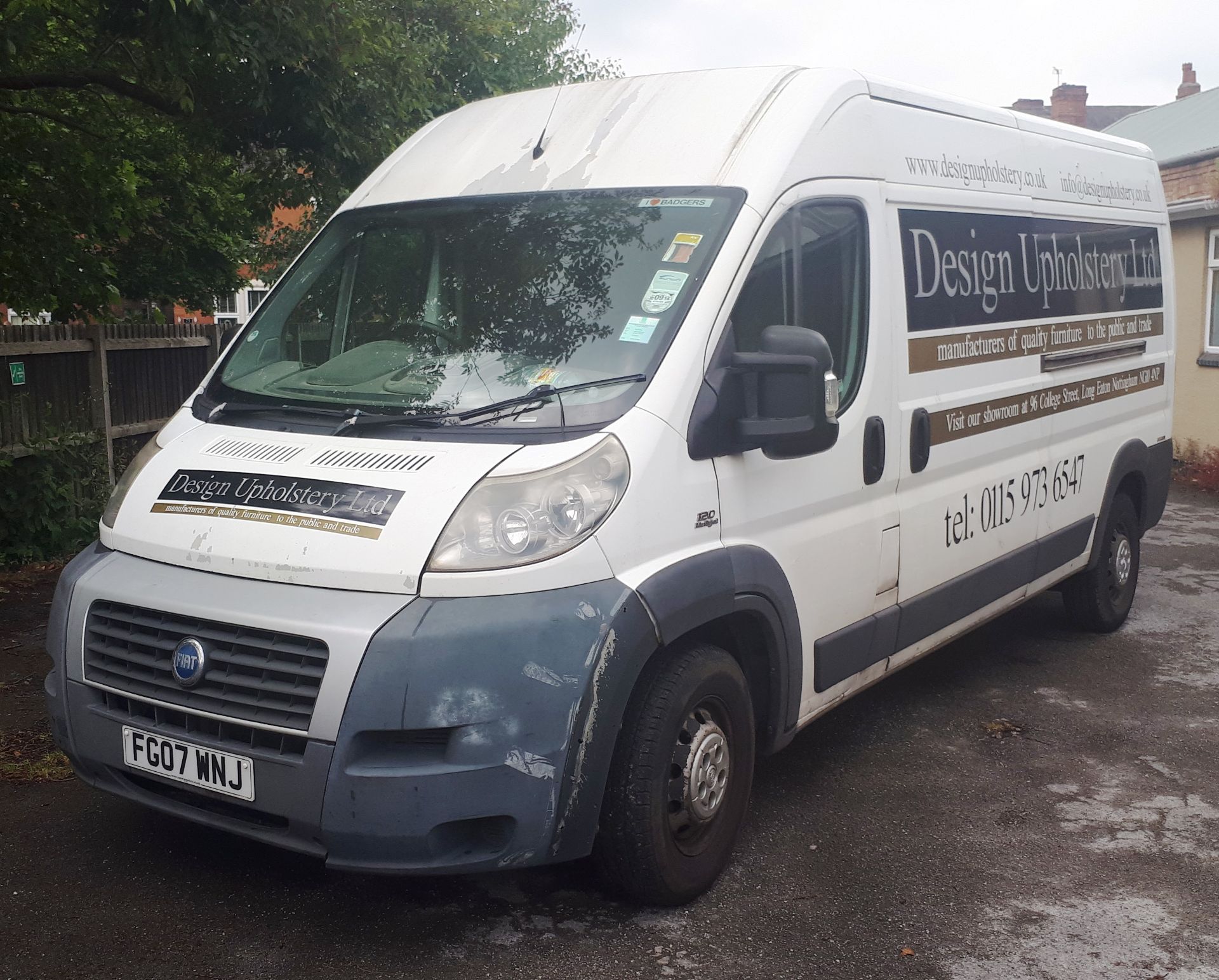 Fiat Ducato 35 LWB 2.3 120 Multijet high roof van, registration FG07 WNJ, first registered 29