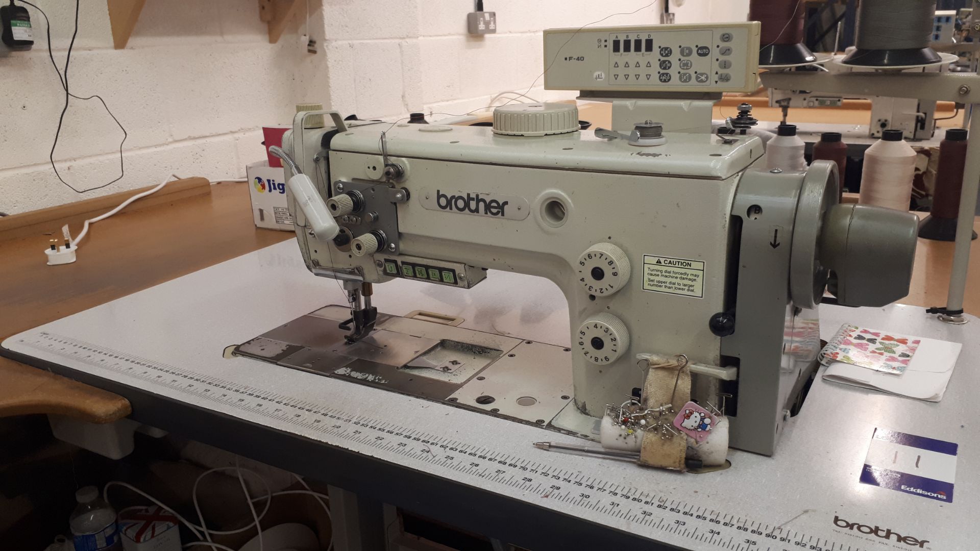 Brother LS2-B891-705 single needle walking foot machines with F-40 stitch box, 240v - Image 2 of 3