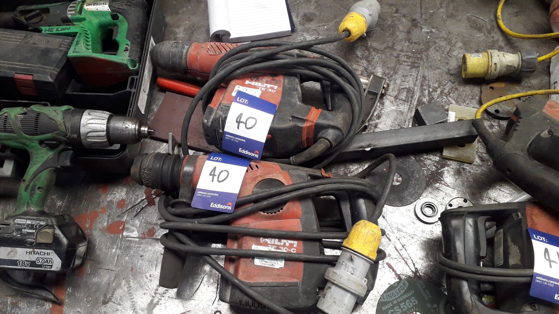 2 x Hilti TE30C Corded Rotary Hammer Drills 110v