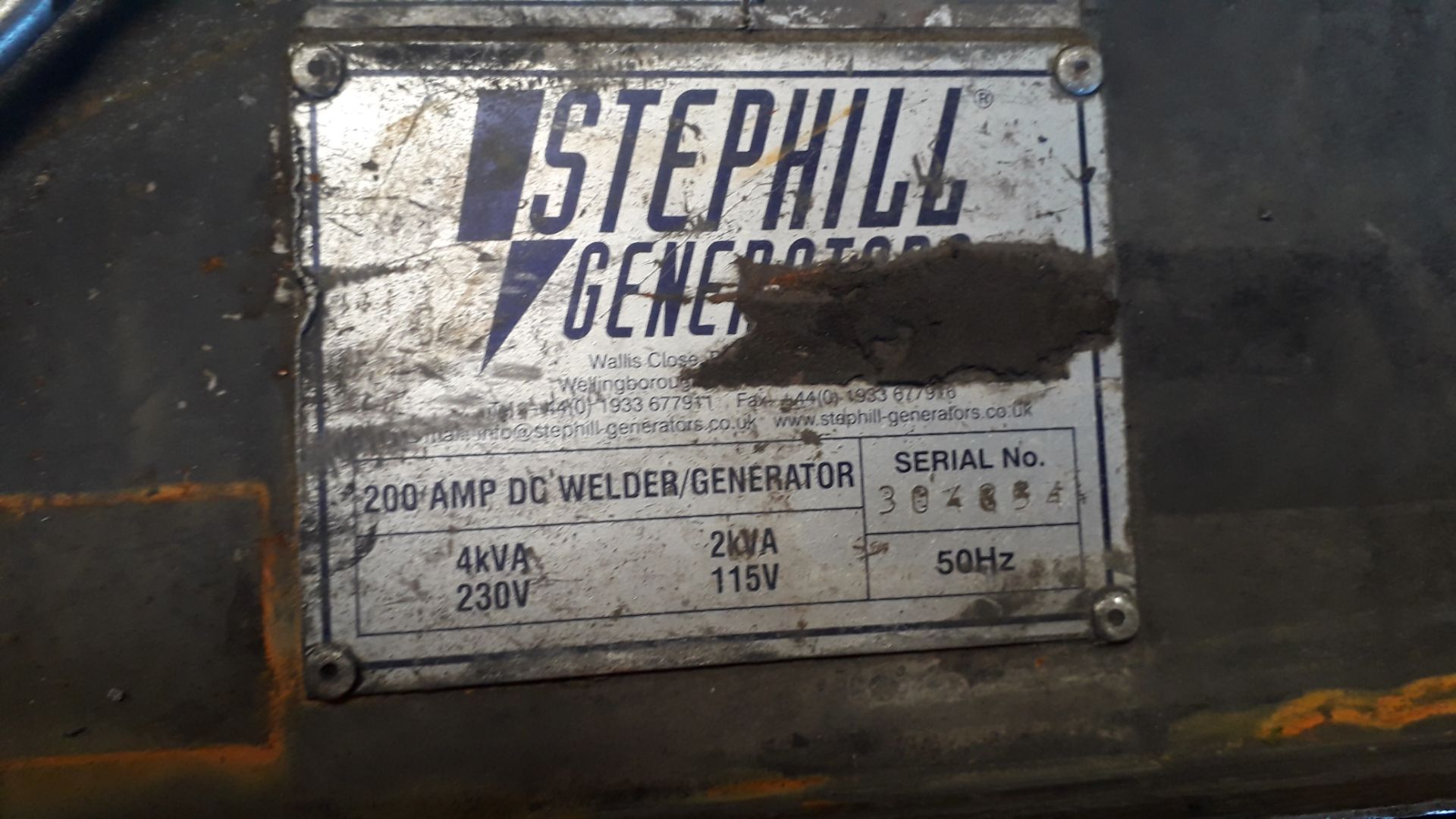 Stephill Generators 200 AMP DC Welder/Generator Serial Number 304854 - Image 3 of 3