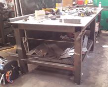 Steel Fabricated Welders Table (3 x Grinders not included)