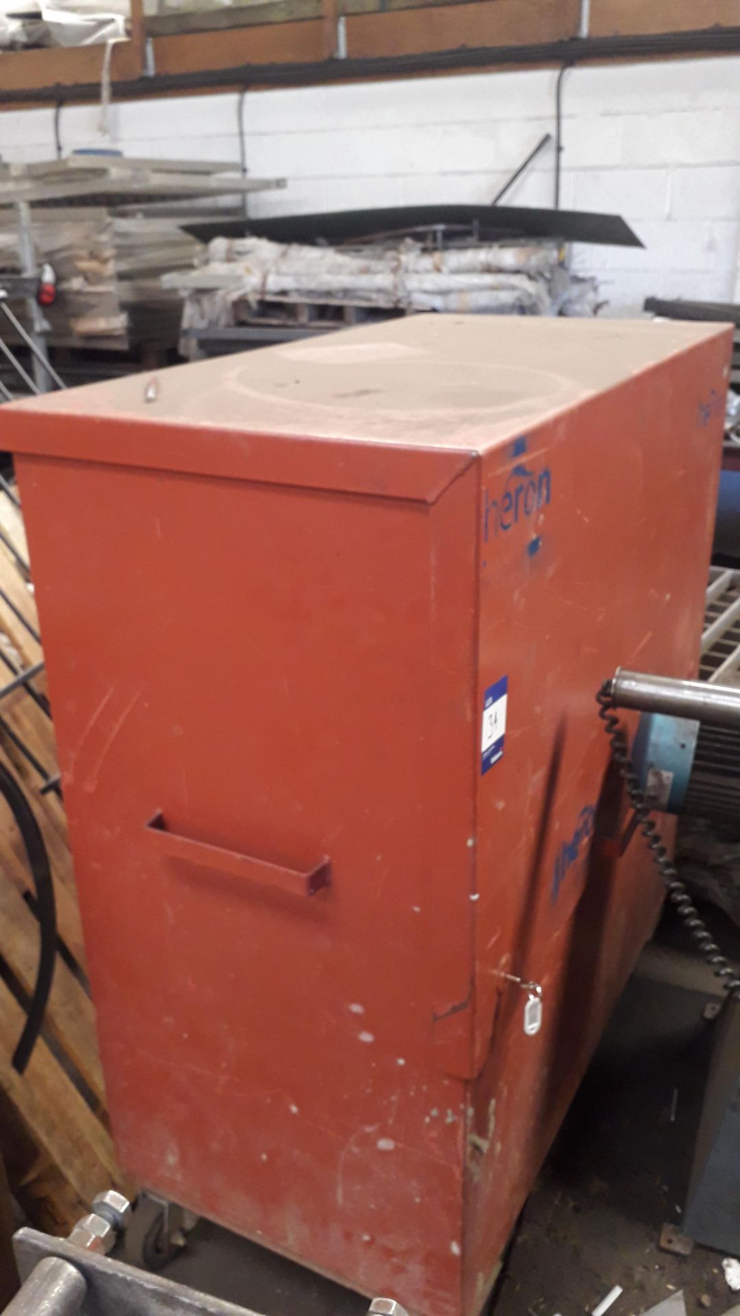 Mobile Steel Site Tool Chest and Cupboard - Image 2 of 3