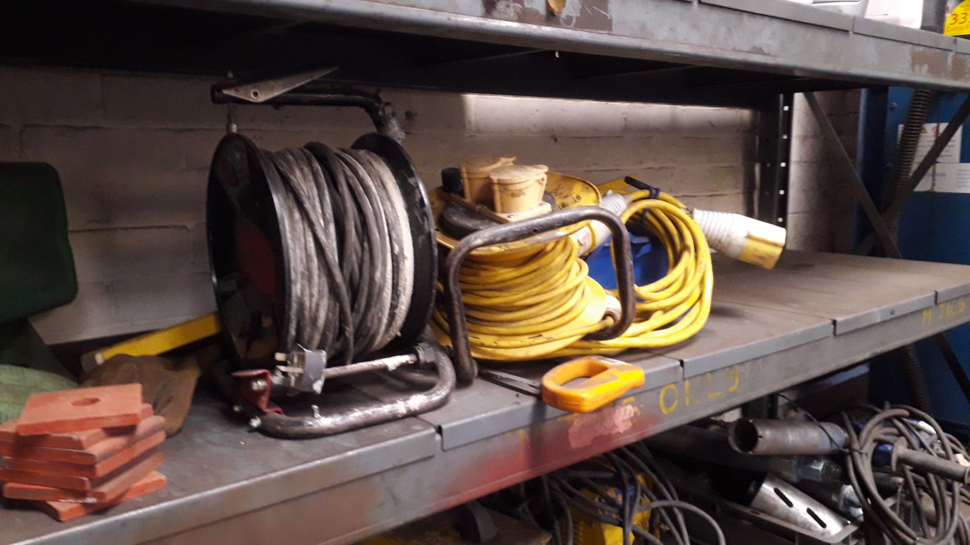 Steel Bay and Contents to include extension reels and leads - Image 2 of 3