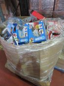 PALLET OF ASSORTED STOCK TO INCLUDE PAW PATROL PAINT YOUR OWN MONEY BOX, PAW PATROL BUBBLE BLOWER