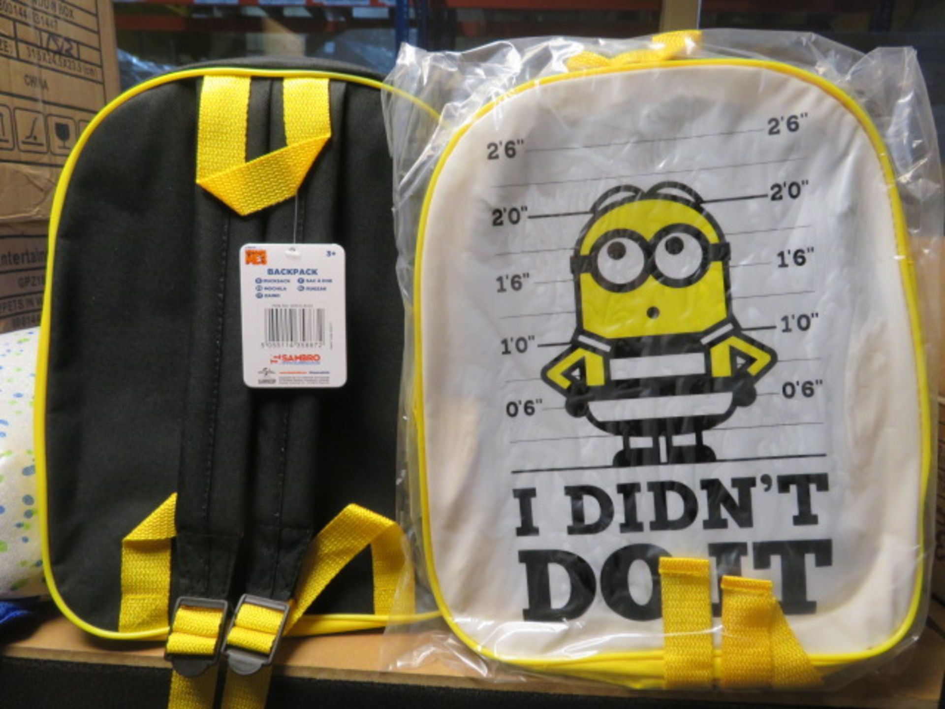 48 x DESPICABLE ME MINIONS 'I DIDN'T DO IT' JUNIOR BACK PACKS