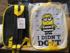 48 x DESPICABLE ME MINIONS 'I DIDN'T DO IT' JUNIOR BACK PACKS