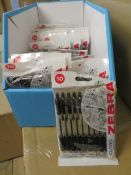 64 x PACKS OF 10 ZEBRA CLASSIC BALLPOINT PENS IN DISPLAY BOXES. RRP £4.99 EACH