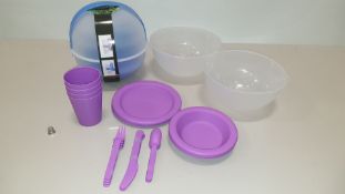 16 X 26 PC PICNIC / CAMPING SETS (IE. 4 CUPS, 4 PL