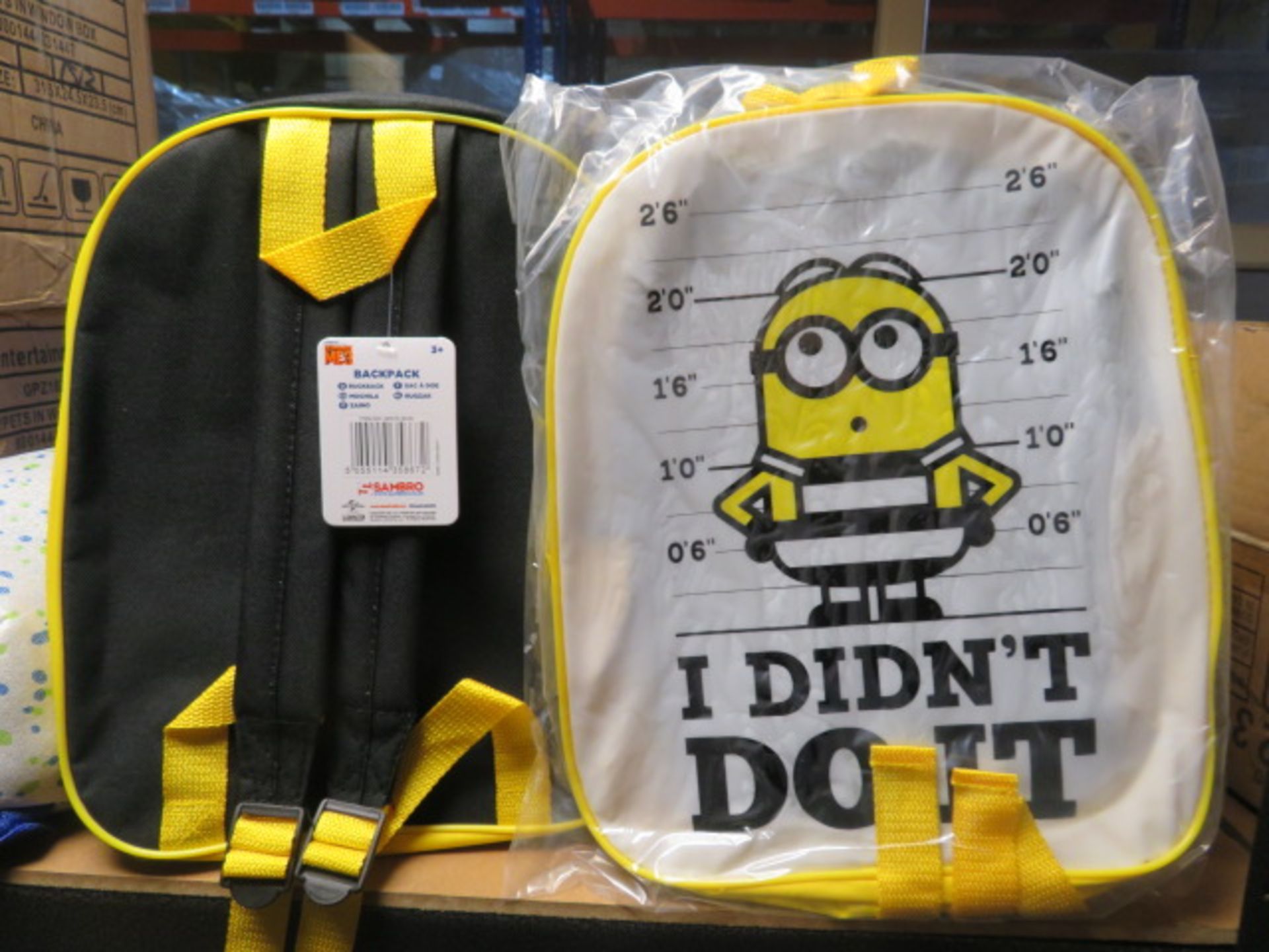 24 x DESPICABLE ME MINIONS 'I DIDN'T DO IT' JUNIOR BACK PACKS