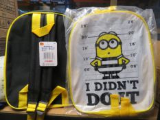 48 x DESPICABLE ME MINIONS 'I DIDN'T DO IT' JUNIOR BACK PACKS