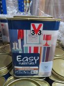 30 x 1L TINS OF V33 EASY FURNITURE BLUE ICE SATIN