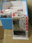64 x PACKS OF 10 ZEBRA CLASSIC BALLPOINT PENS IN DISPLAY BOXES. RRP £4.99 EACH