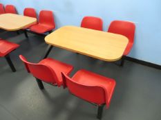 4 SEATER CANTEEN TABLE & CHAIRS