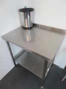 STAINLESS STEEL WORKBENCH & BRABANTIA BIN