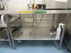 LARGE STAINLESS STEEL WORKBENCH