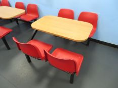 4 SEATER CANTEEN TABLE & CHAIRS