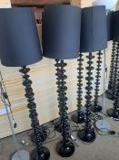 9 x LARGE BLACK DESIGNER LAMPS & SHADES