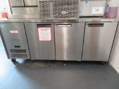 WILLIAMS 3 DOOR LARGE STAINLESS STEEL FRIDGE ON WH