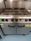 6 RING STAINLESS STEEL GAS OVEN AND HOB