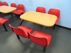 4 SEATER CANTEEN TABLE & CHAIRS