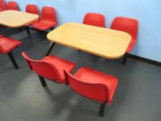 4 SEATER CANTEEN TABLE & CHAIRS