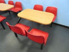 4 SEATER CANTEEN TABLE & CHAIRS