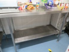 LARGE STAINLESS STEEL WORKBENCH