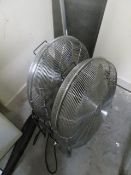 2 x LARGE CHROME FANS