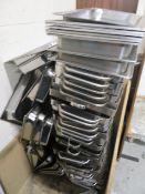 APPROX. 50 x VARIOUS STAINLESS STEEL SERVING DISHES