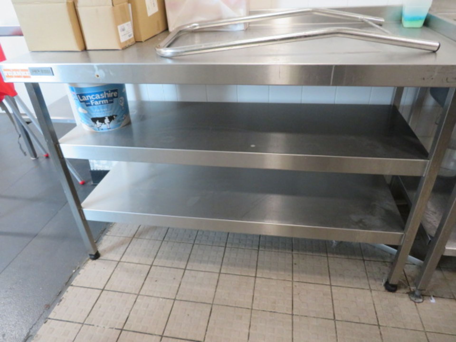 LARGE STAINLESS STEEL WORKBENCH