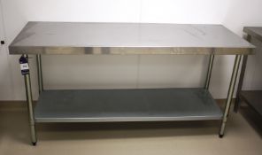 Vogue Stainless Steel Two Tier Bench 1800 x 700