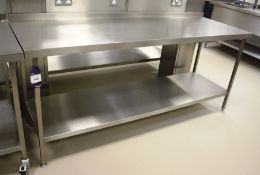 Stainless Steel Two Tier Bench 2100 x 700