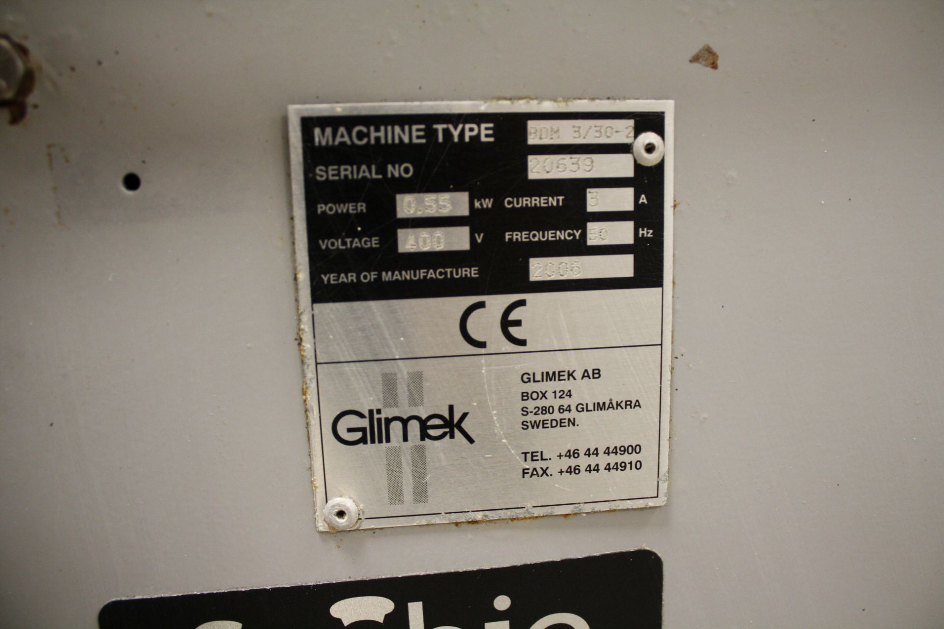 Glimek Bun Divider Model BDM 3-30-2 Serial Number - Image 3 of 3